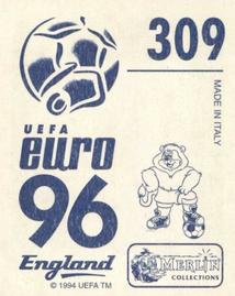 1996 Merlin's Euro 96 Stickers #309 Ercan Back