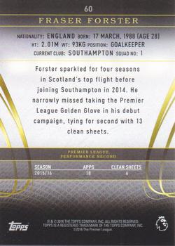 2016 Topps Premier Gold #60 Fraser Forster Back