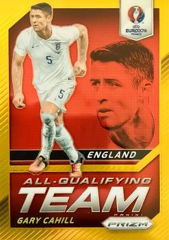 2016 Panini Prizm UEFA Euro - All-Qualifying Team Gold Prizms #3 Gary Cahill Front