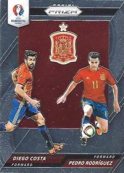 2016 Panini Prizm UEFA Euro - Country Combinations Duals #11 Pedro Rodriguez / Diego Costa Front