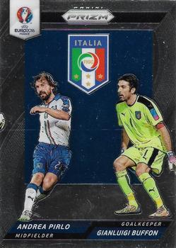 2016 Panini Prizm UEFA Euro - Country Combinations Duals #23 Gianluigi Buffon / Andrea Pirlo Front
