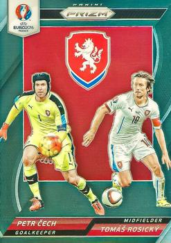 2016 Panini Prizm UEFA Euro - Country Combinations Duals Black Prizms #4 Tomas Rosicky / Petr Cech Front
