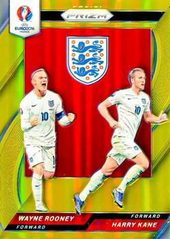 2016 Panini Prizm UEFA Euro - Country Combinations Duals Gold Prizms #15 Wayne Rooney / Harry Kane Front