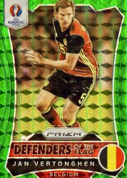 2016 Panini Prizm UEFA Euro - Defenders of the Flag Green Prizms #2 Jan Vertonghen Front