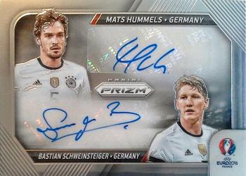 2016 Panini Prizm UEFA Euro - Dual Signatures #DU-GE2 Bastian Schweinsteiger / Mats Hummels Front