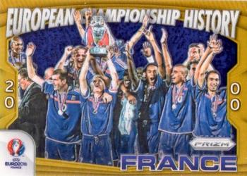 2016 Panini Prizm UEFA Euro - European Championship History Gold Prizms #11 Euro 2000 Front