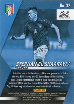 2016 Panini Prizm UEFA Euro - Forward Thinkers #32 Stephan El Shaarawy Back