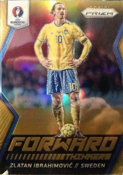 2016 Panini Prizm UEFA Euro - Forward Thinkers Gold Prizms #10 Zlatan Ibrahimovic Front