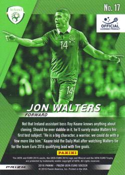 2016 Panini Prizm UEFA Euro - Forward Thinkers Prizms #17 Jon Walters Back