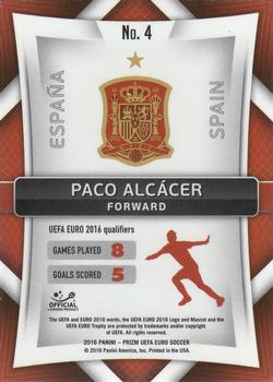 2016 Panini Prizm UEFA Euro - Scoring Leaders #4 Paco Alcacer Back