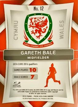 2016 Panini Prizm UEFA Euro - Scoring Leaders #12 Gareth Bale Back