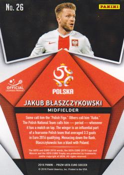 2016 Panini Prizm UEFA Euro - Stars of the Midfield #26 Jakub Blaszczykowski Back