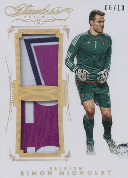 2015-16 Panini Flawless - Dual Patches Gold #DP-SM Simon Mignolet Front
