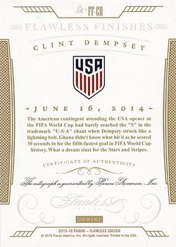 2015-16 Panini Flawless - Flawless Finishes Signatures #FF-CD Clint Dempsey Back