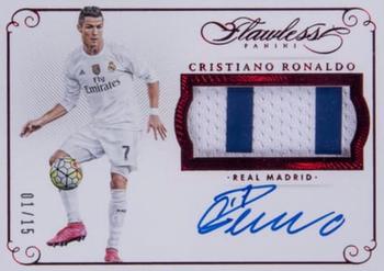 2015-16 Panini Flawless - Patch Autographs Ruby #PA-CR7 Cristiano Ronaldo Front