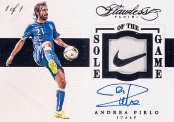 2015-16 Panini Flawless - Sole of the Game Signatures Black #SS-AP Andrea Pirlo Front