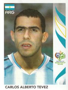 2006 Panini World Cup Stickers #187 Carlos Tevez Front