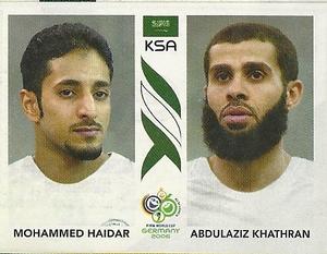 2006 Panini World Cup Stickers #594 Mohammed Haidar / Abdulaziz Khathran Front