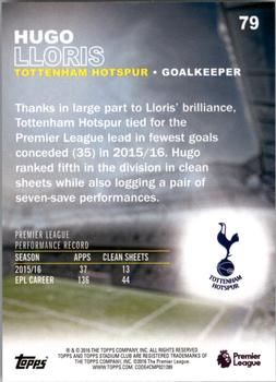 2016 Stadium Club Premier League #79 Hugo Lloris Back