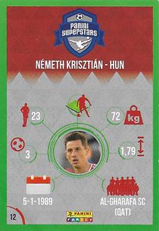 2016 Panini Superstars Hungarian Edition (Green Border) #12 Krisztian Nemeth Back