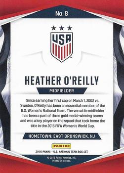2016 Panini U.S. National Team #8 Heather O'Reilly Back