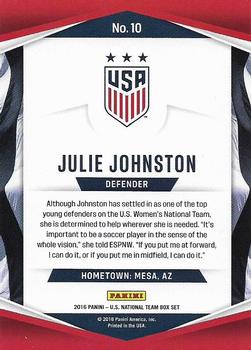 2016 Panini U.S. National Team #10 Julie Johnston Back