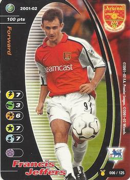 2001 Wizards Football Champions Premier League 2001-2002 Update #6 Francis Jeffers Front