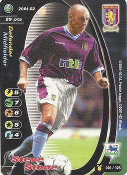 2001 Wizards Football Champions Premier League 2001-2002 Update #10 Steve Stone Front