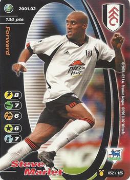 2001 Wizards Football Champions Premier League 2001-2002 Update #52 Steve Marlet Front