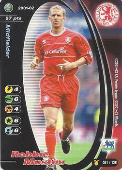 2001 Wizards Football Champions Premier League 2001-2002 Update #91 Robbie Mustoe Front