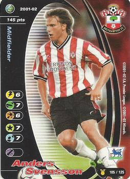 2001 Wizards Football Champions Premier League 2001-2002 Update #105 Anders Svensson Front