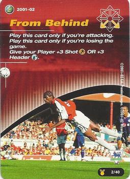2001 Wizards Football Champions Premier League 2001-2002 Update - Action Cards Update #2 From Behind Front