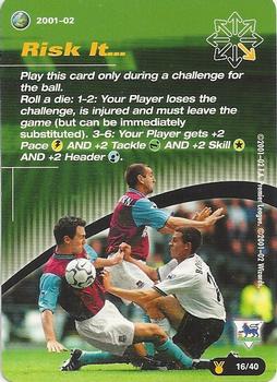 2001 Wizards Football Champions Premier League 2001-2002 Update - Action Cards Update #16 Risk It... Front