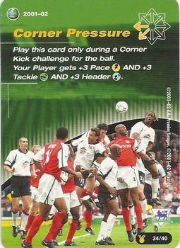 2001 Wizards Football Champions Premier League 2001-2002 Update - Action Cards Update #34 Corner Pressure Front