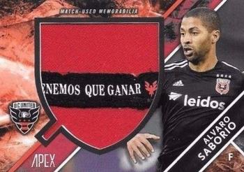 2016 Topps Apex MLS - Crest Jumbo Relics Red Collar #CJR-AS Alvaro Saborio Front