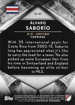 2016 Topps Apex MLS - Global Influence #GI-AS Alvaro Saborio Back