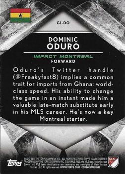 2016 Topps Apex MLS - Global Influence #GI-DO Dominic Oduro Back