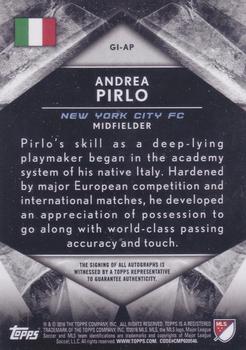 2016 Topps Apex MLS - Global Influence Autographs #GI-AP Andrea Pirlo Back