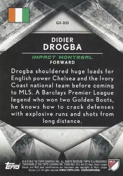 2016 Topps Apex MLS - Global Influence Green #GI-DD Didier Drogba Back