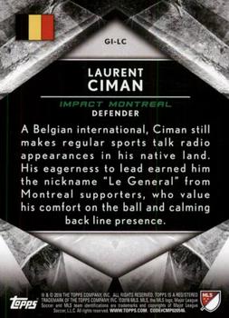 2016 Topps Apex MLS - Global Influence Green #GI-LC Laurent Ciman Back