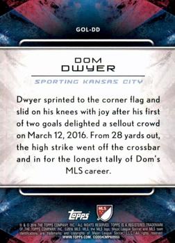 2016 Topps Apex MLS - Golazo! Purple #GOL-DD Dom Dwyer Back