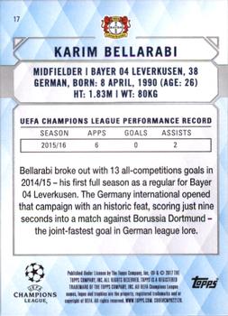 2017 Topps UEFA Champions League Showcase #17 Karim Bellarabi Back