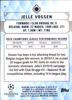 2017 Topps UEFA Champions League Showcase #47 Jelle Vossen Back
