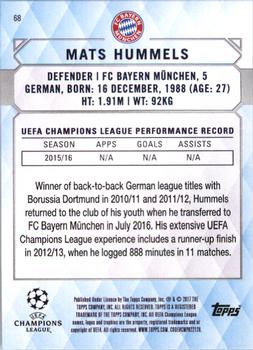 2017 Topps UEFA Champions League Showcase #68 Mats Hummels Back