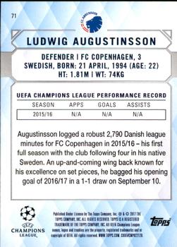 2017 Topps UEFA Champions League Showcase #71 Ludwig Augustinsson Back