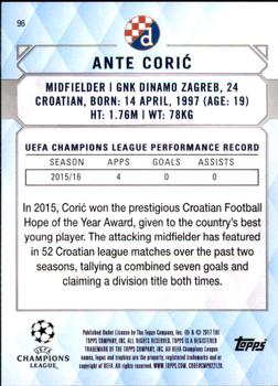 2017 Topps UEFA Champions League Showcase #96 Ante Coric Back