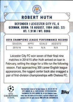 2017 Topps UEFA Champions League Showcase #117 Robert Huth Back