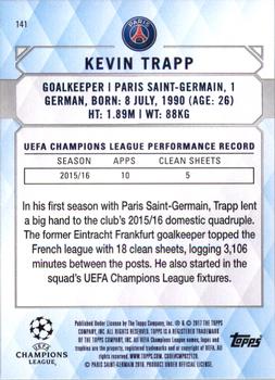 2017 Topps UEFA Champions League Showcase #141 Kevin Trapp Back