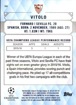 2017 Topps UEFA Champions League Showcase #164 Vitolo Back