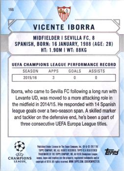 2017 Topps UEFA Champions League Showcase #166 Vicente Iborra Back